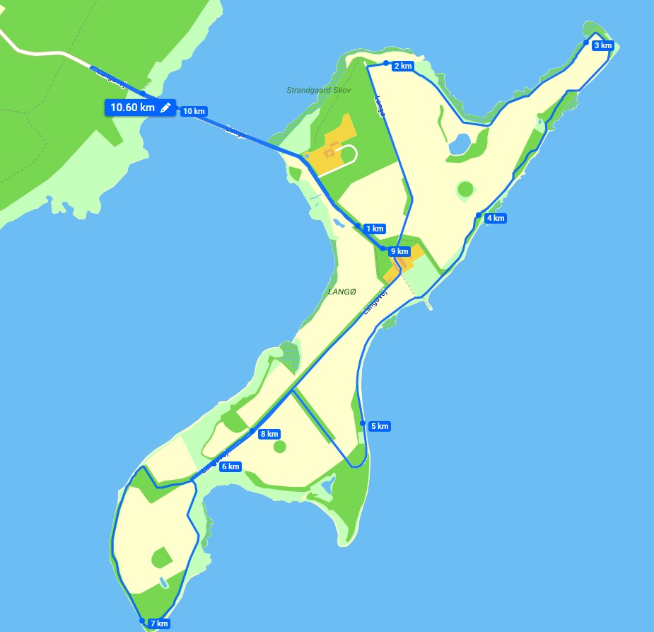 Langø, 10.6km